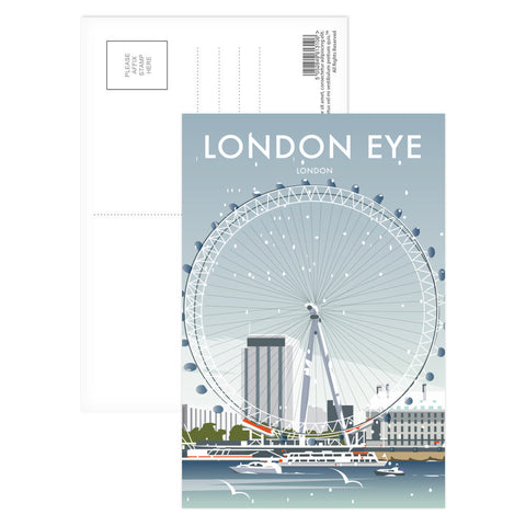 London Eye Winter Postcard Pack of 8