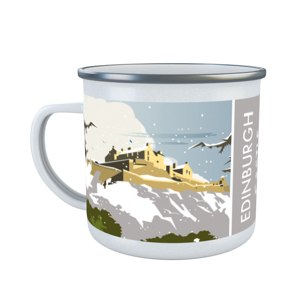 Edinburgh Castle Winter Enamel Mug