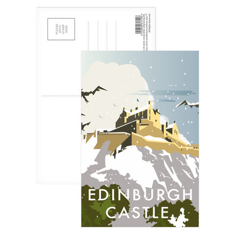 Edinburgh Castle Winter Postcard Pack of 8