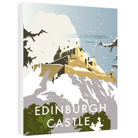 Edinburgh Castle Winter Canvas