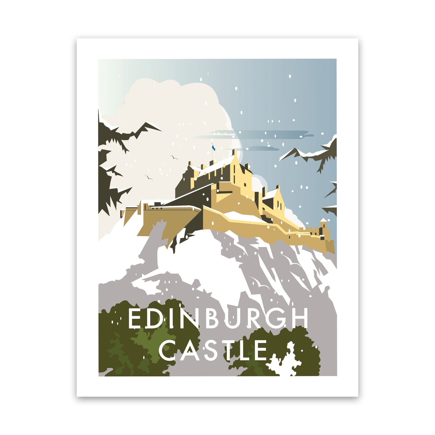 Edinburgh Castle Winter Art Print