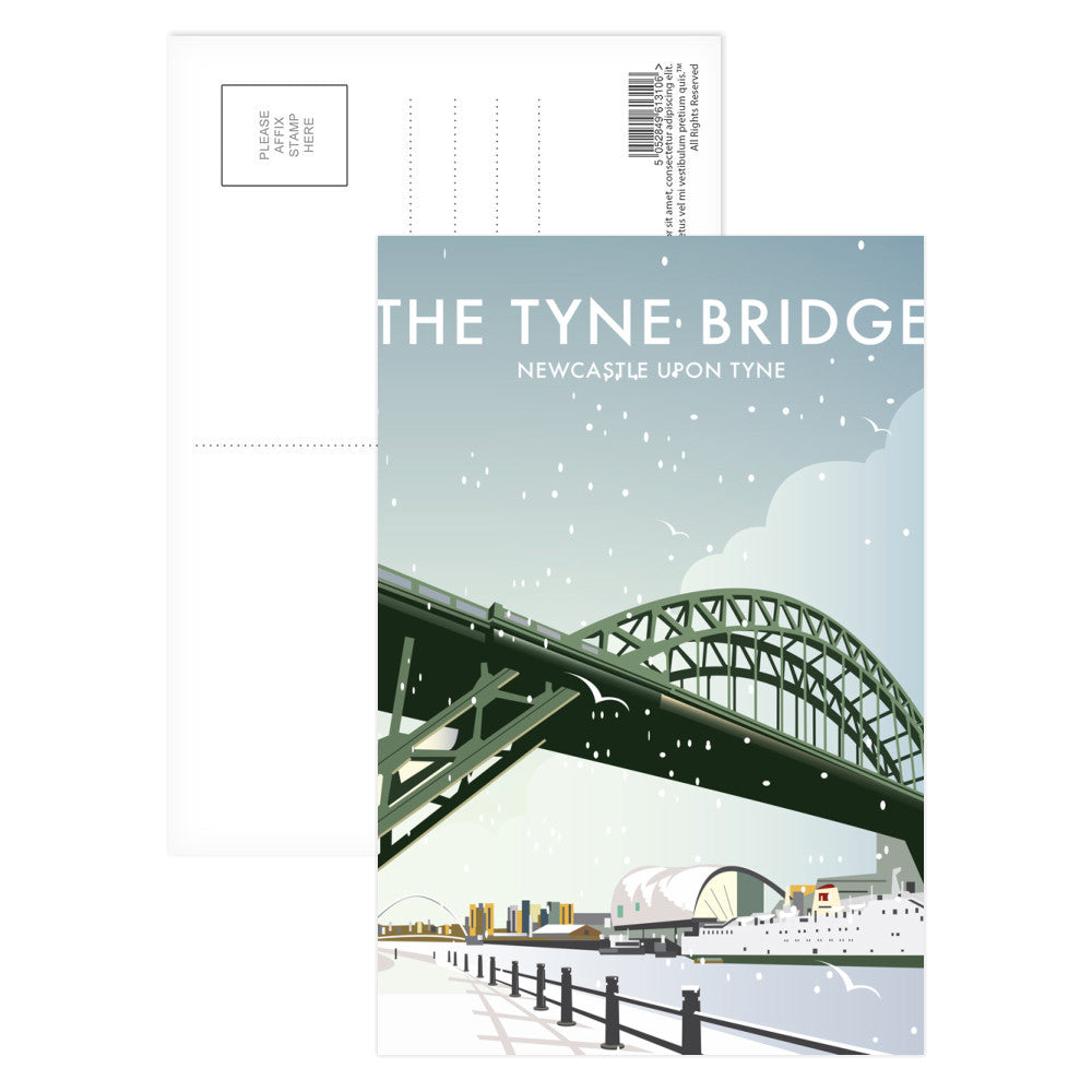 The Tyne Bridge Winter Postcard Pack of 8