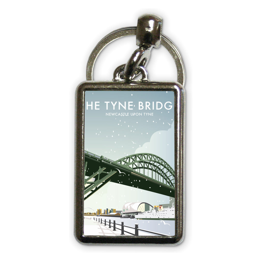 The Tyne Bridge Winter Metal Keyring