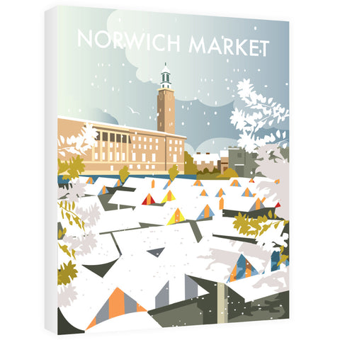 Norwich Market Winter Canvas