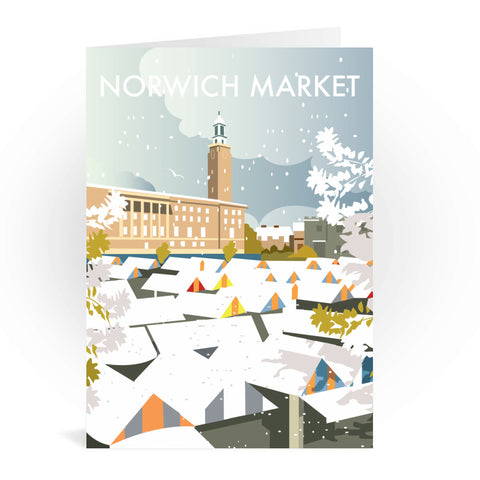 Norwich Market Winter Greeting Card