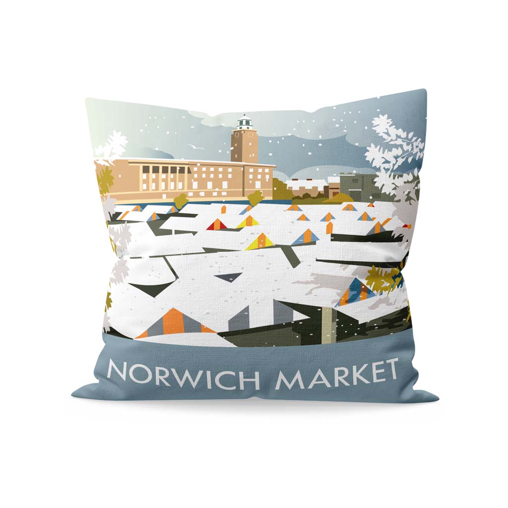 Norwich Market Winter Cushion