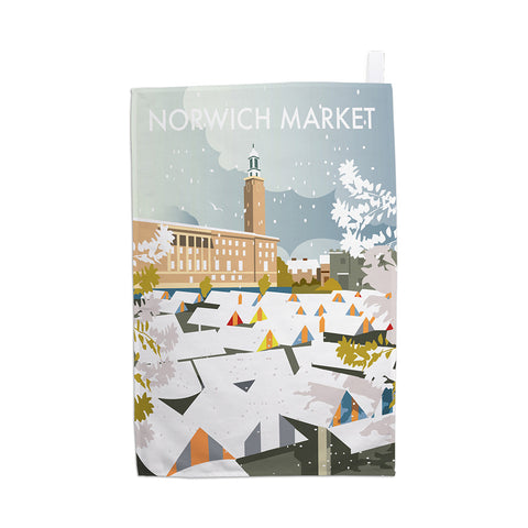 Norwich Market Winter Tea Towels