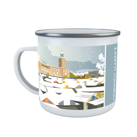 Norwich Market Winter Enamel Mug
