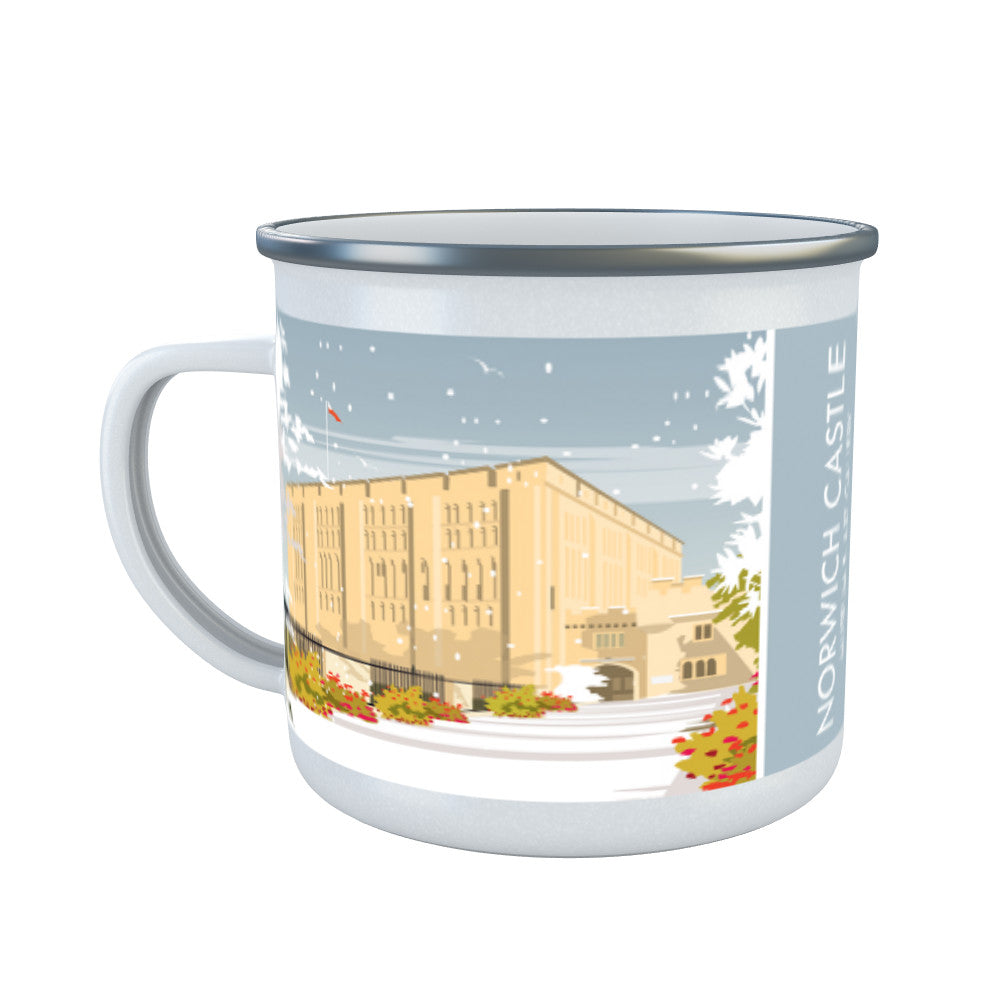 Norwich Castle Winter Enamel Mug