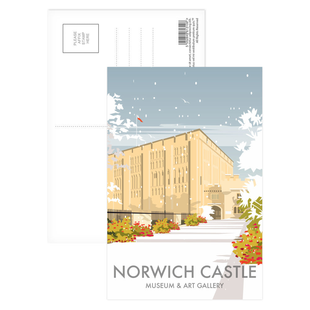 Norwich Castle Winter Postcard Pack of 8
