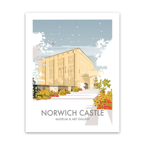 Norwich Castle Winter Art Print