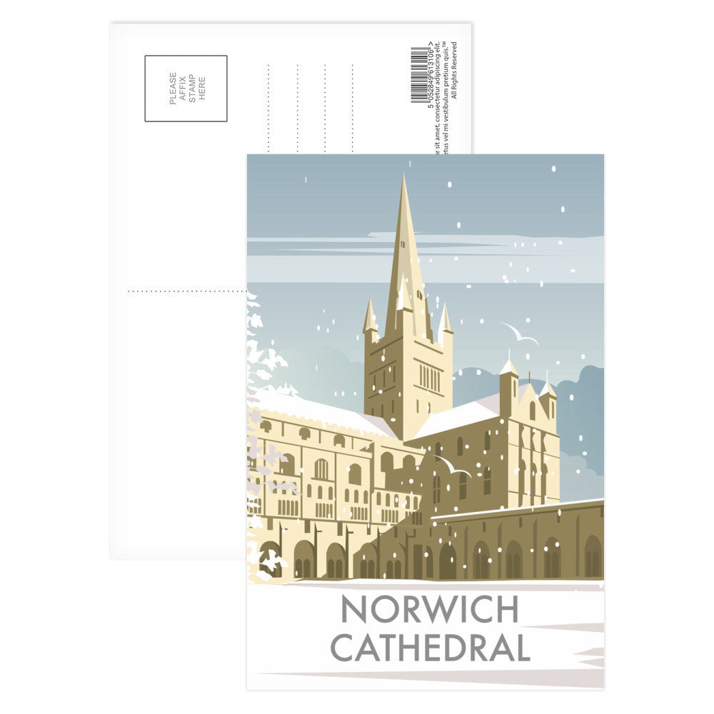 Norwich Cathedral Winter Postcard Pack of 8