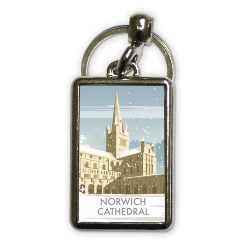 Norwich Cathedral Winter Metal Keyring