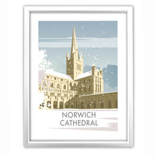 Load image into Gallery viewer, Norwich Cathedral Winter Art Print
