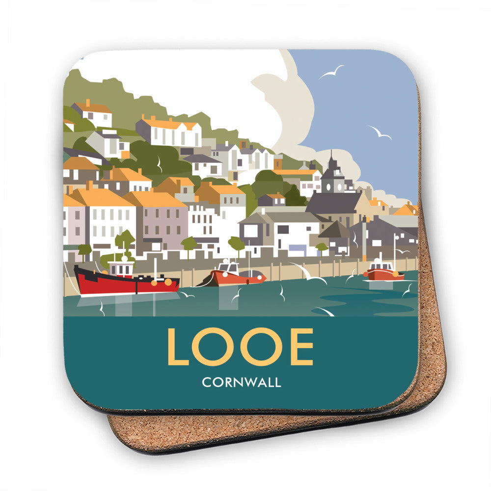 Looe, Cornwall - Cork Coaster