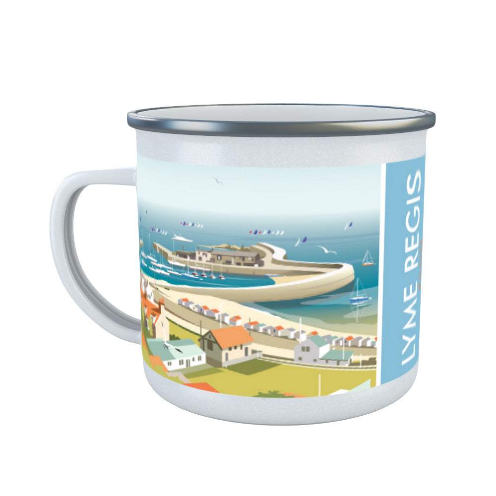 Lyme Regis Enamel Mug