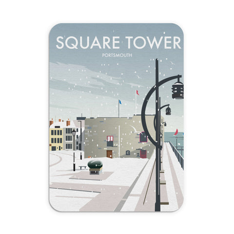 Square Tower Portsmouth Winter Mouse Mat