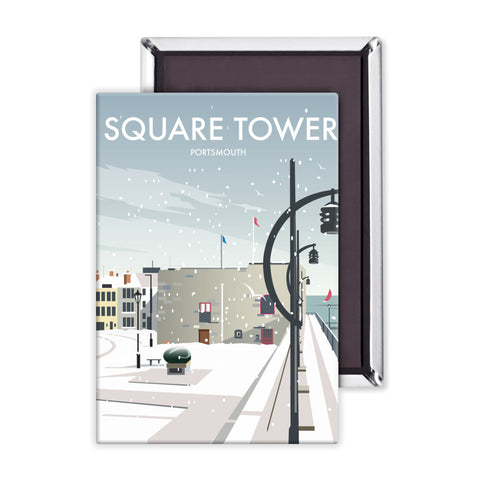 Square Tower Portsmouth Winter Magnet
