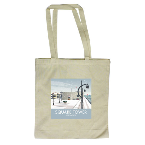 Square Tower Portsmouth Winter Tote Bag