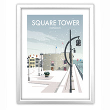 Load image into Gallery viewer, Square Tower Portsmouth Winter Art Print
