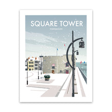 Load image into Gallery viewer, Square Tower Portsmouth Winter Art Print
