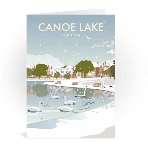 Canoe Lake Southsea Winter Greeting Card