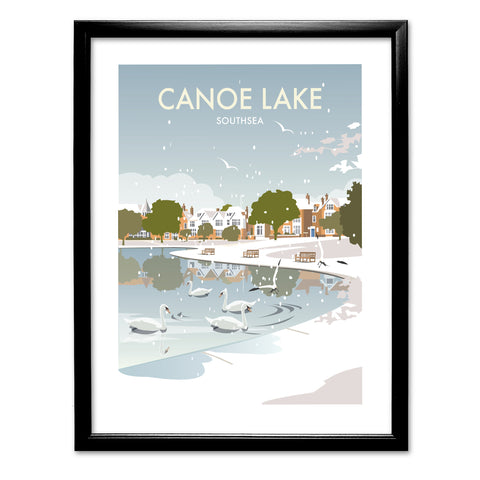 Canoe Lake Southsea Winter Art Print