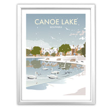 Load image into Gallery viewer, Canoe Lake Southsea Winter Art Print
