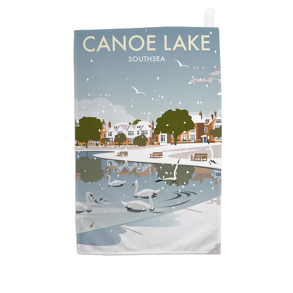 Canoe Lake Southsea Winter Tea Towels