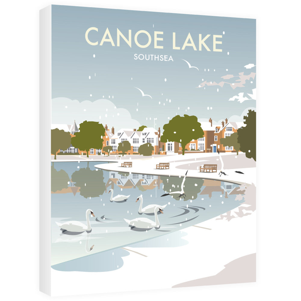 Canoe Lake Southsea Winter Canvas