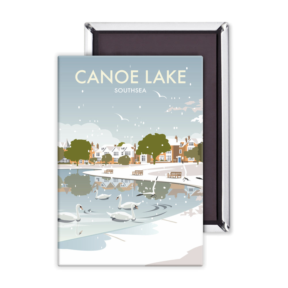 Canoe Lake Southsea Winter Magnet