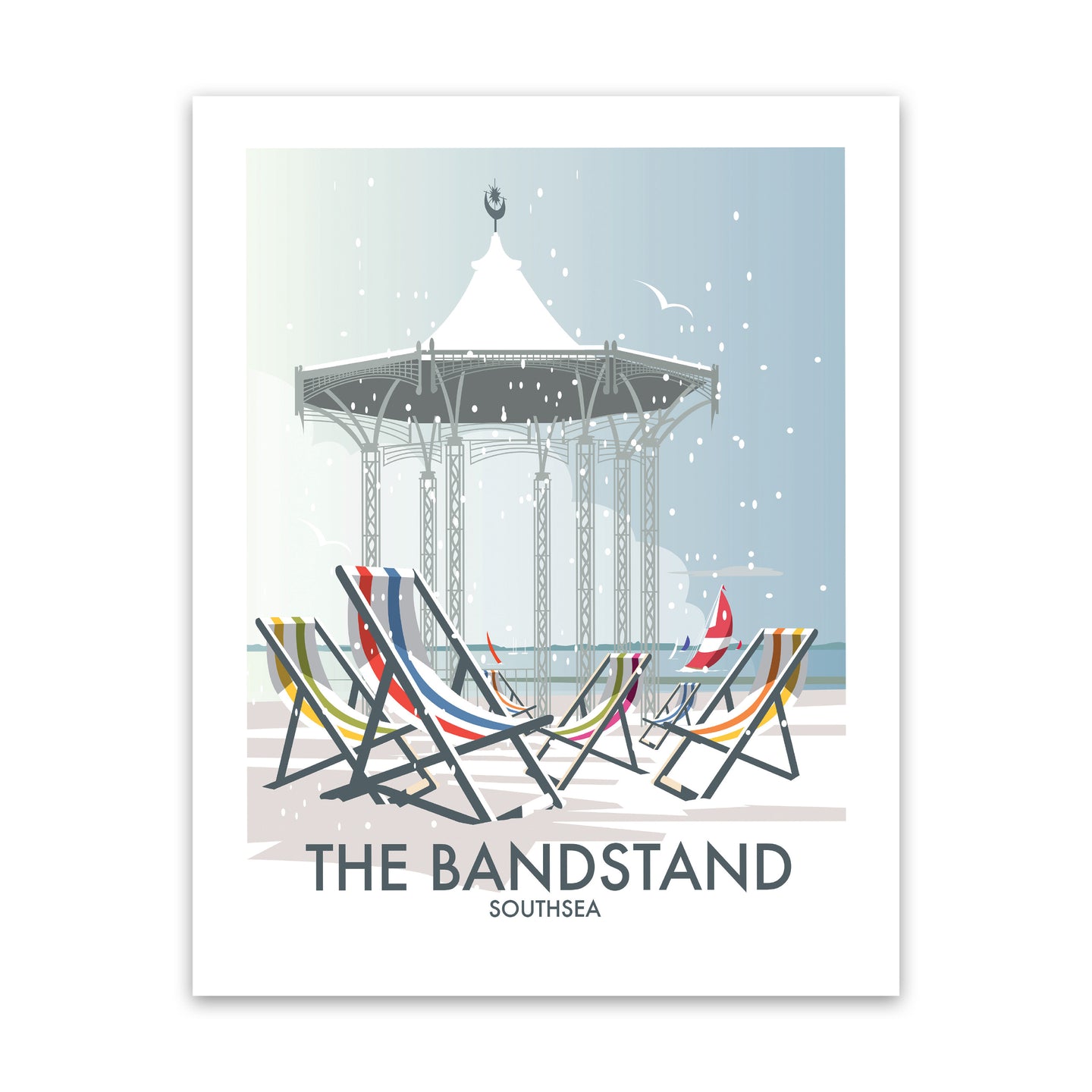 Eastbourne Bandstand Winter Art Print