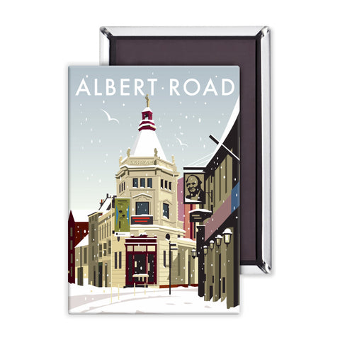 Albert Road Southsea Winter Magnet