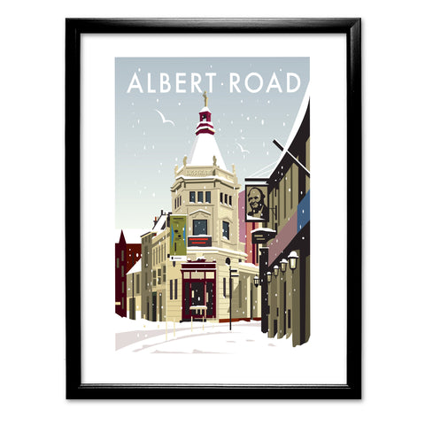 Albert Road Southsea Winter Art Print