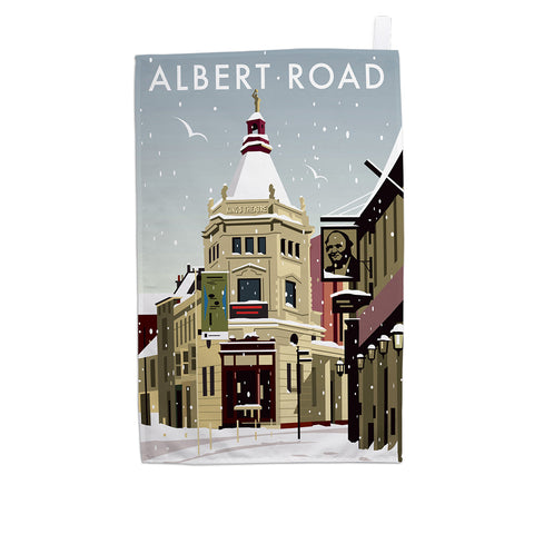 Albert Road Southsea Winter Tea Towels