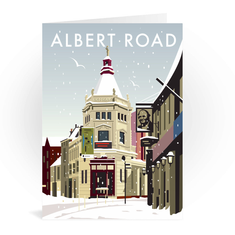 Albert Road Southsea Winter Greeting Card