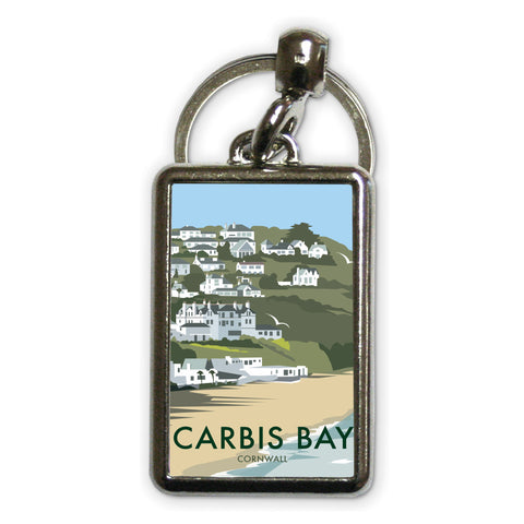 Carbis Bay Metal Keyring