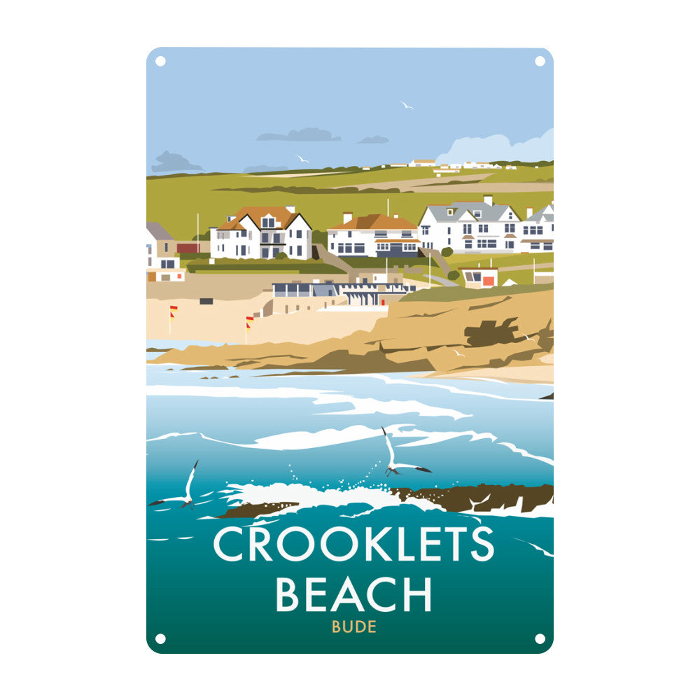 Crooklets Beach Metal Sign