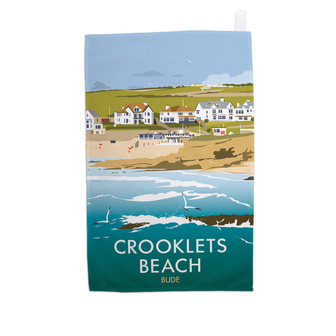 Crooklets Beach Tea Towel