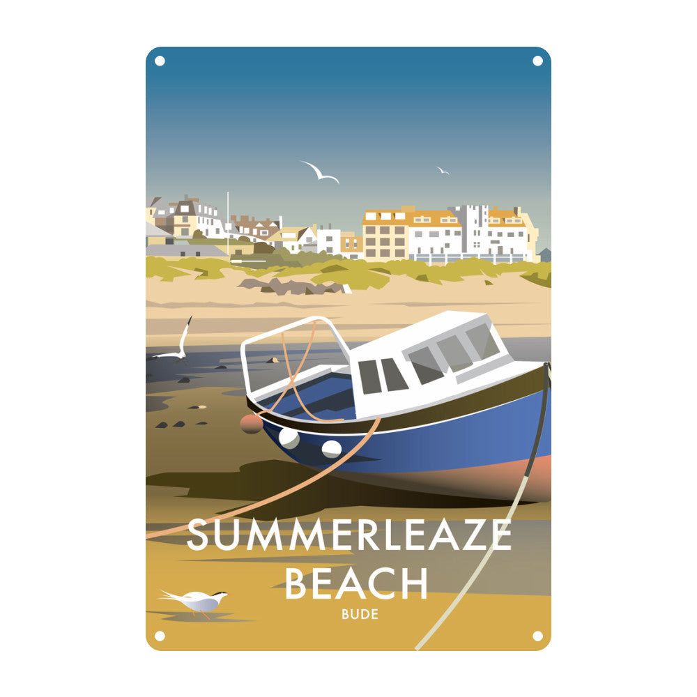 Summerleaze Beach Metal Sign – Dave Thompson Art
