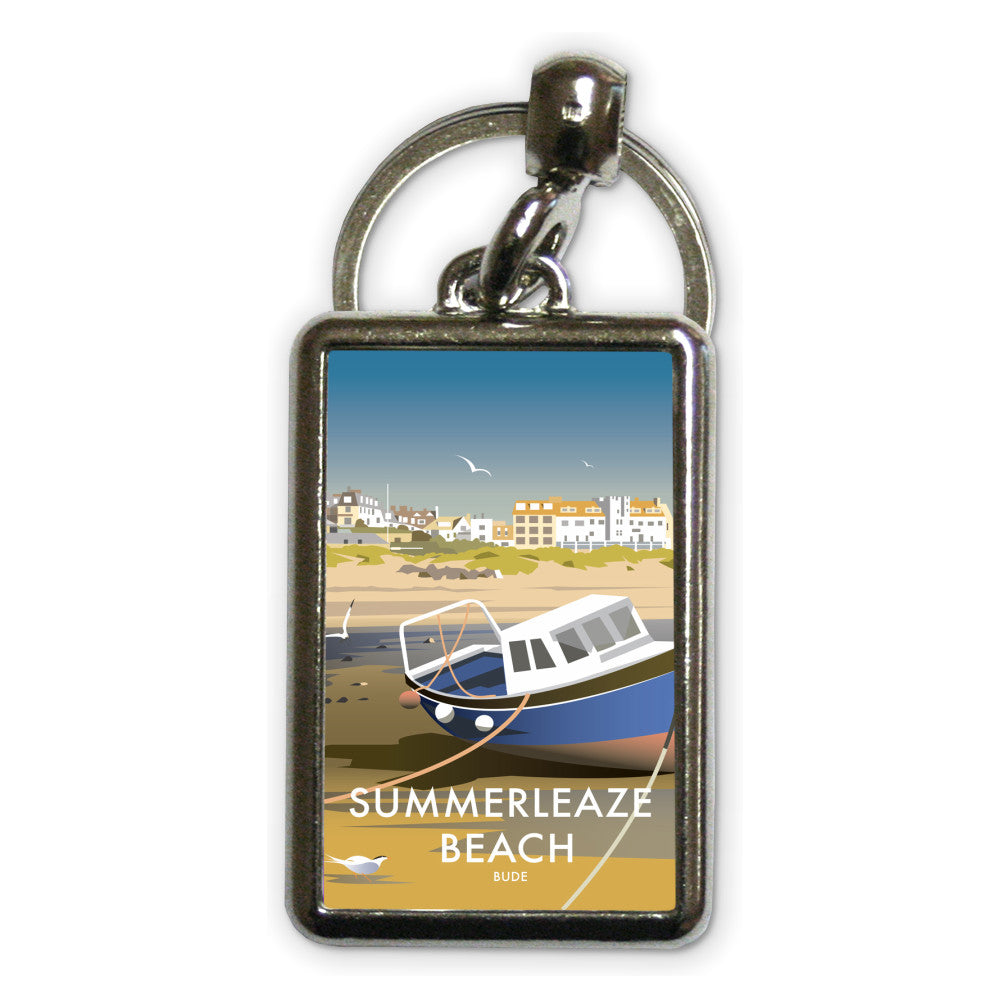 Summerleaze Beach Metal Keyring