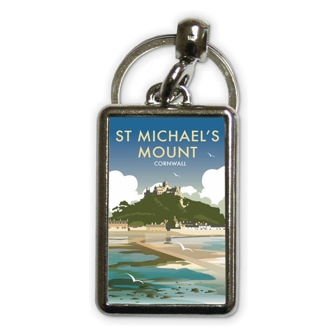 St Michaels Mount Metal Keyring