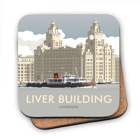 Liver Building, Liverpool - Cork Coaster