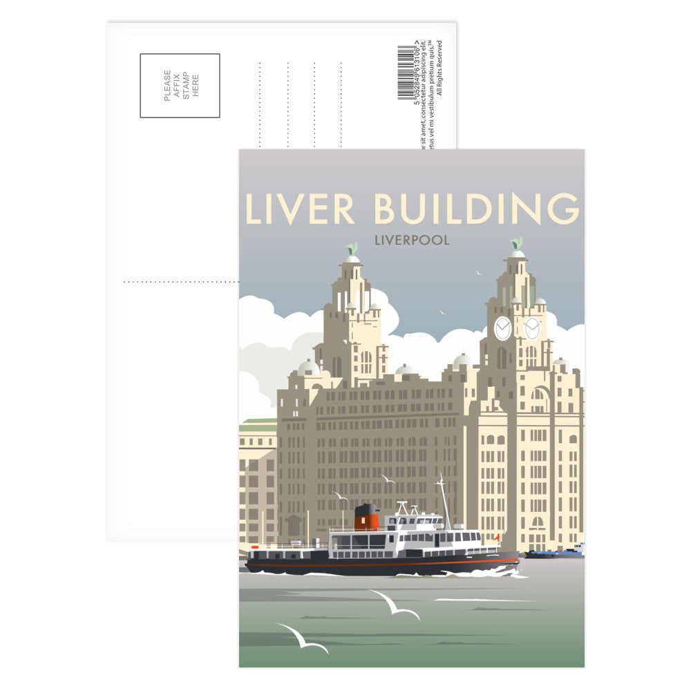 Liver Building Postcard Pack of 8