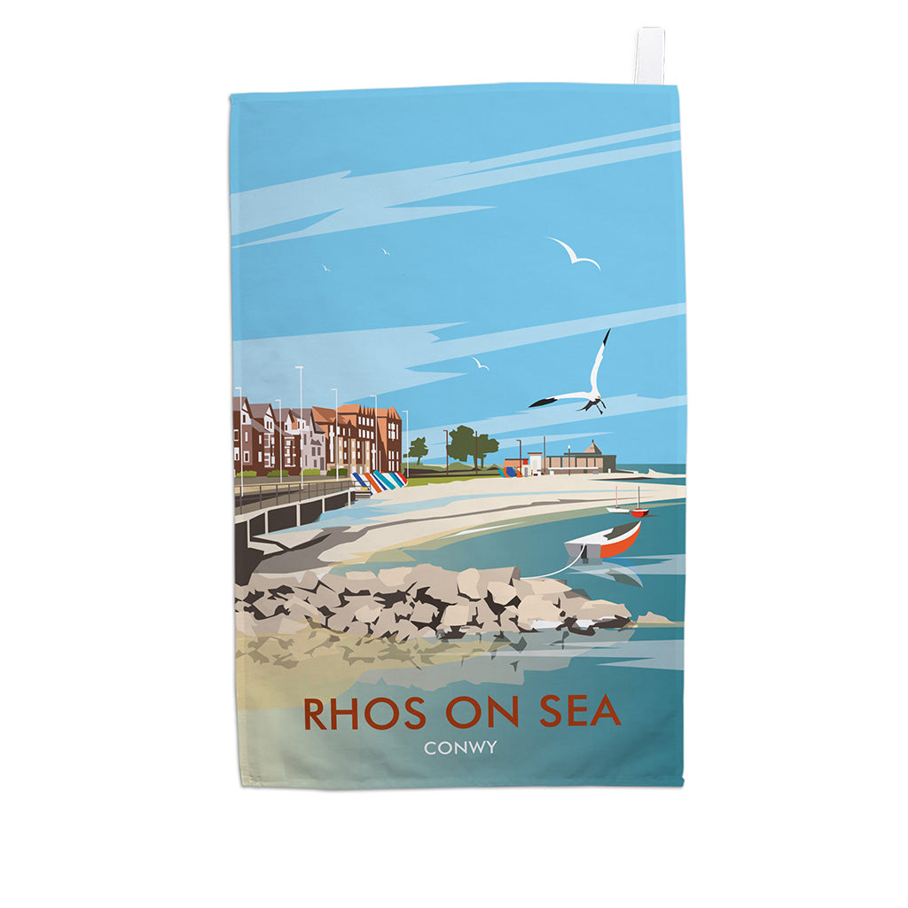 Rhos on Sea Tea Towel