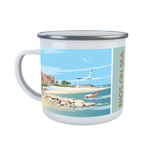Rhos on Sea Enamel Mug
