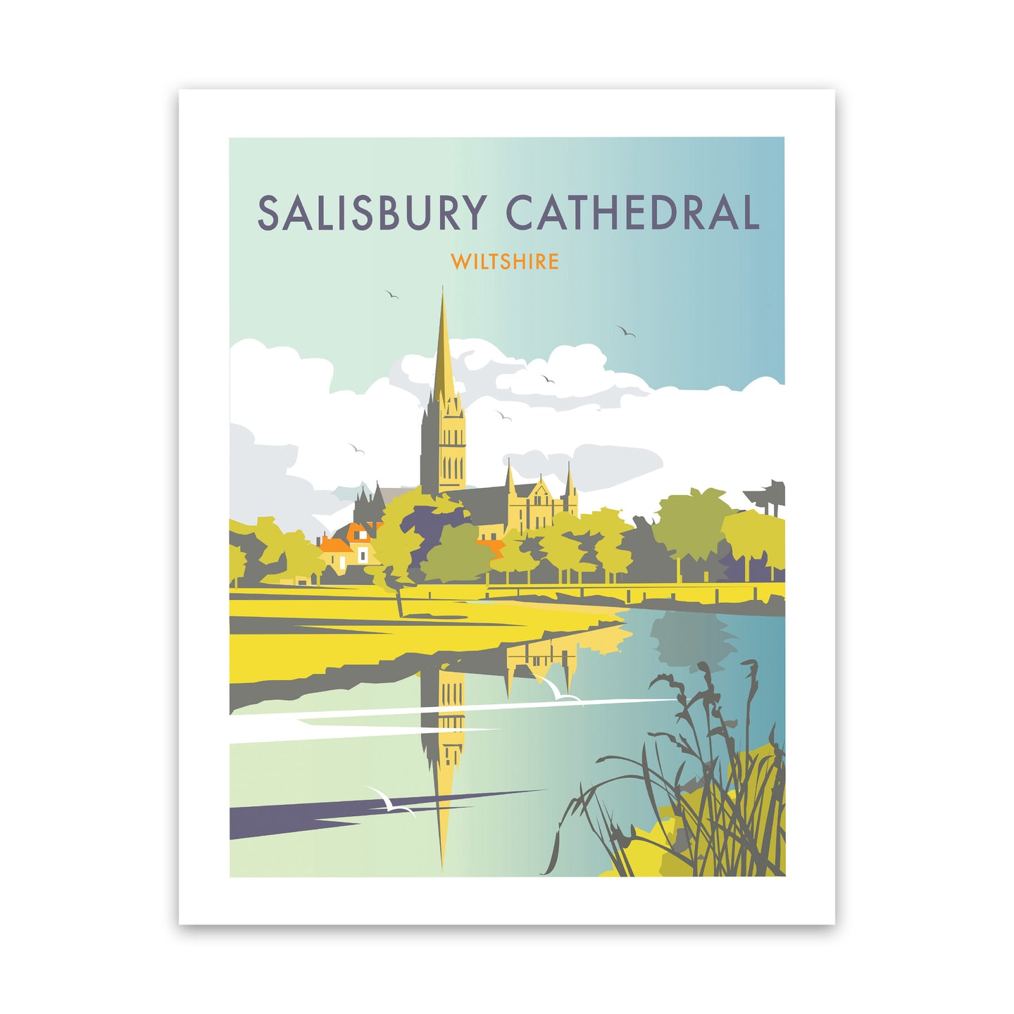 Sailsbury Cathedral Art Print