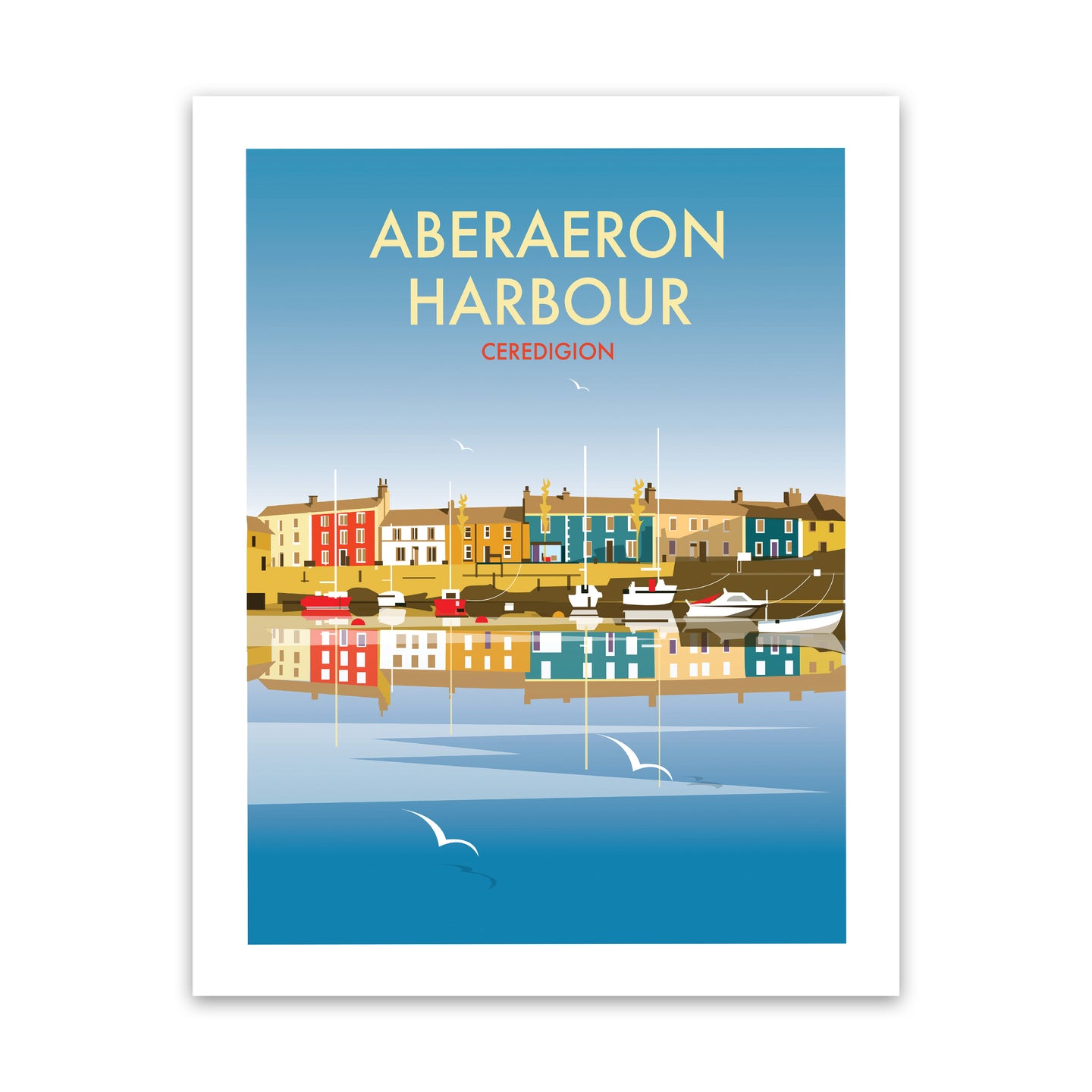 Aberaeron Harbour Art Print
