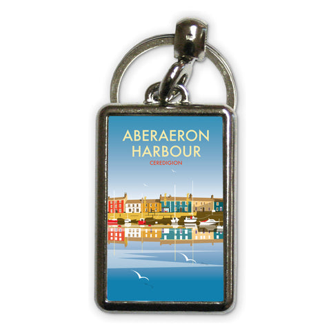 Aberaeron Harbour Metal Keyring