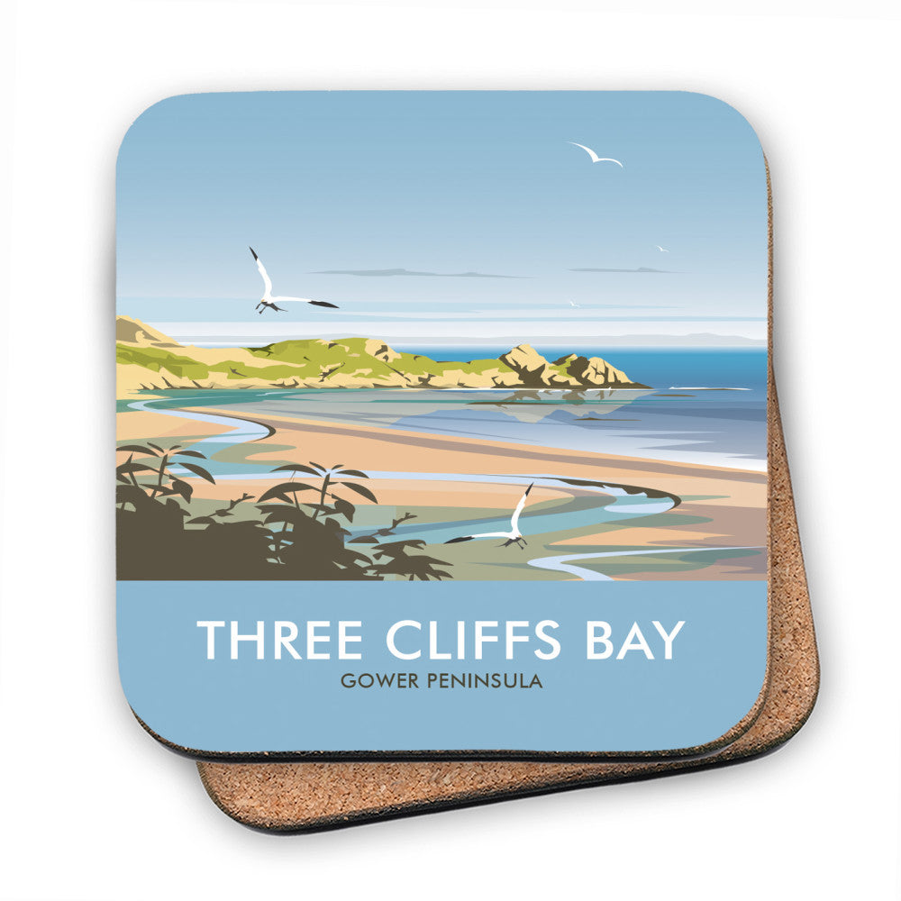 Three Cliffs Bay, Wales - Cork Coaster